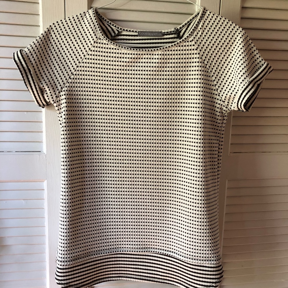 Stitch Fix Black and White Patterned Long Shirt